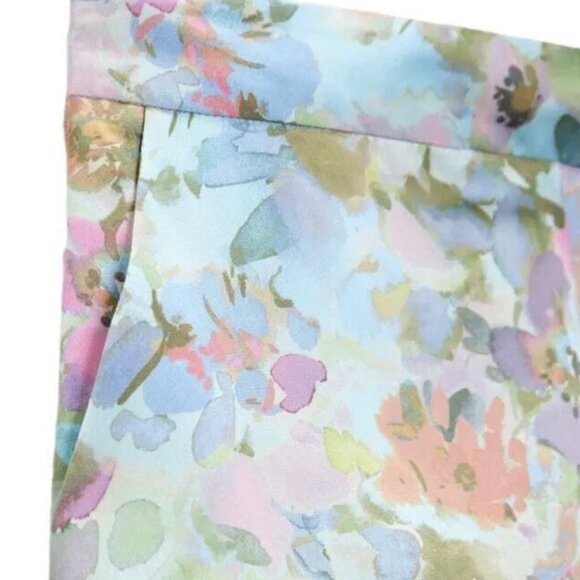 Zara Floral Printed Satin Trousers - Picture 5 of 12
